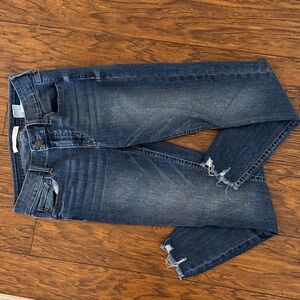 Eunina Distressed Dark Blue Skinny Jeans
